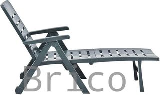 Tumbona Plegable Smeraldo con Ruedas Verde