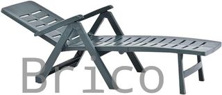 Tumbona Plegable Smeraldo con Ruedas Verde