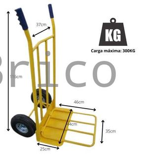 Carretilla Almacén Rueda Neumática Pala Abatible 300 Kg