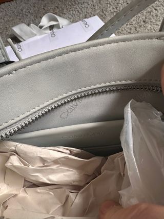 Bolso Calvin Klein Beige/Gris Cocodrilo