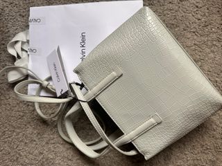 Bolso Calvin Klein Beige/Gris Cocodrilo