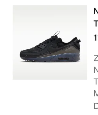 Nike Air Max Terrascape 90 Negro y azul. Auténtica