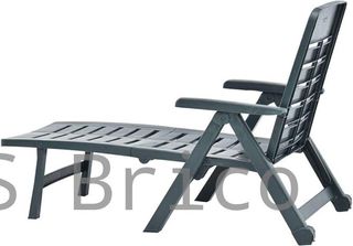 Tumbona Plegable Smeraldo con Ruedas Verde