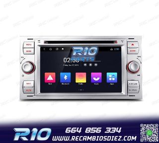 RADIO GPS ANDROID 12 PARA FORD FOCUS C-MAX FIESTA GALAXY KUG