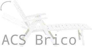 Tumbona Plegable Smeraldo con Ruedas Blanca