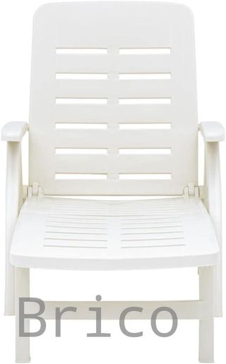 Tumbona Plegable Smeraldo con Ruedas Blanca