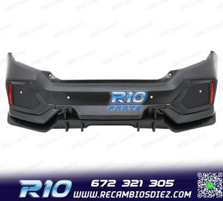 PARAGOLPES TRASERO HONDA CIVIC 16- LOOK TYPE R