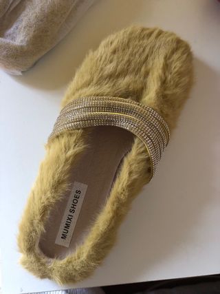 Pantofole donna pelo con strass