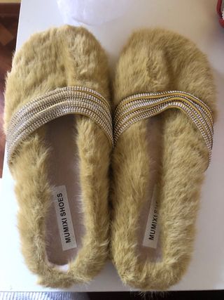 Pantofole donna pelo con strass