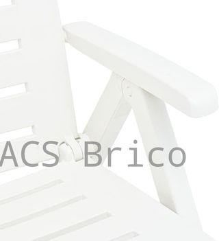 Tumbona Plegable Smeraldo con Ruedas Blanca