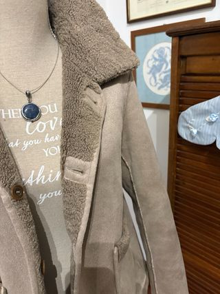 Giaccone donna Dublefax Beige/Marrone