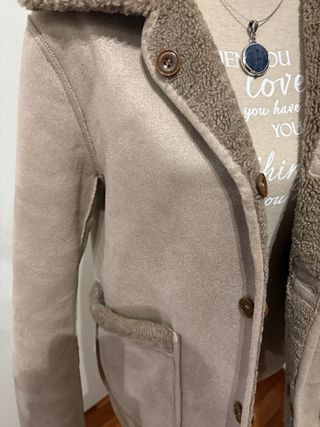 Giaccone donna Dublefax Beige/Marrone