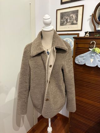 Giaccone donna Dublefax Beige/Marrone