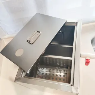 Separador de grasas comercial VEVOR acero inox.
