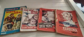 Lote 4 Libros Antiguos Colección Biblioteca Oro