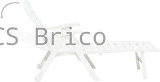 Tumbona Plegable Smeraldo con Ruedas Blanca