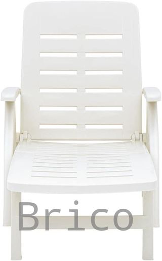 Tumbona Plegable Smeraldo con Ruedas Blanca