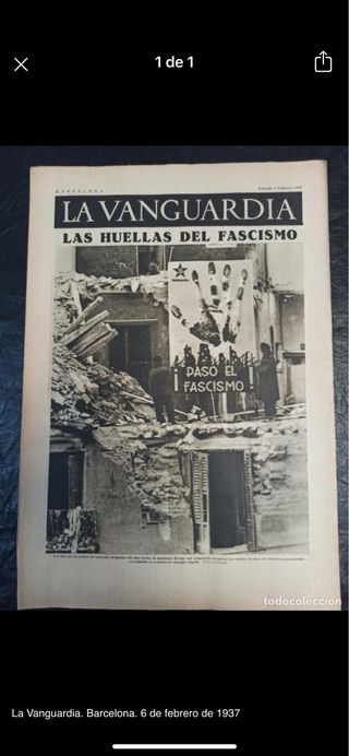 La Vanguardia. Barcelona. 6 de febrero de 1937