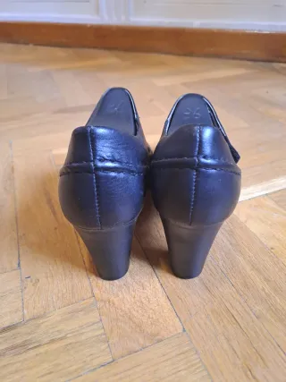 Zapato tacón Camper mujer negro velcro