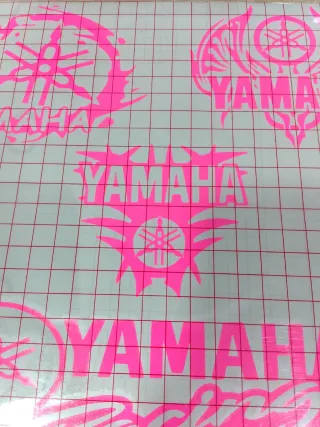 Pegatinas Yamaha Rosa Fluor