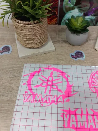 Pegatinas Yamaha Rosa Fluor