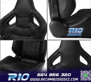 ASIENTO BAQUET UNIVERSAL CUERO NEGRO ESTILO SPORTSTER