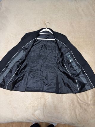 Americana Negra Básica Zara Man Talla 54