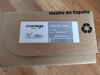 Manoletinas Navega T 38 Doradas/Plateadas.Barefoot