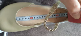 Manoletinas Navega T 38 Doradas/Plateadas.Barefoot