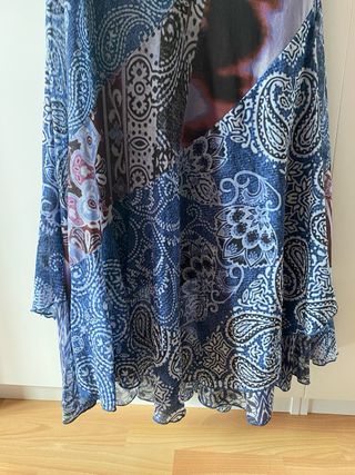 Vestito Desigual fantasia blu e viola
