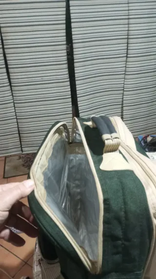 Bolsa Picnic Alta Gama Beige/Verde