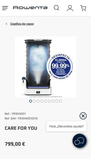 Rowenta Robot Planchado Desinfectante Vapor