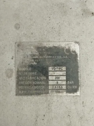Compresor ABC VGE-7-AET SIL y calderín