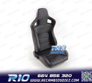 ASIENTO DEPORTIVO CARBONO SEMI BAQUET LOOK RS NEGRO