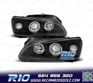 FAROS PARA PEUGEOT 106 96-05 OJOS ANGEL FONDO NEGRO