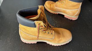 Botas Lee Cooper tipo Timberland Naranja/Amarillo