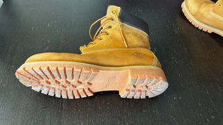 Botas Lee Cooper tipo Timberland Naranja/Amarillo