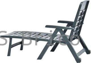 Tumbona Plegable Smeraldo con Ruedas Verde