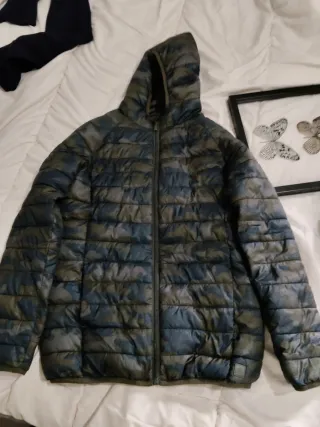 Chaqueta niño camuflaje verde