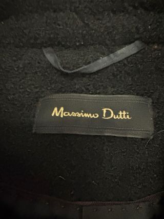 Abrigo lana Massimo Dutti negro