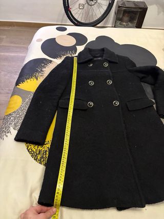 Abrigo lana Massimo Dutti negro