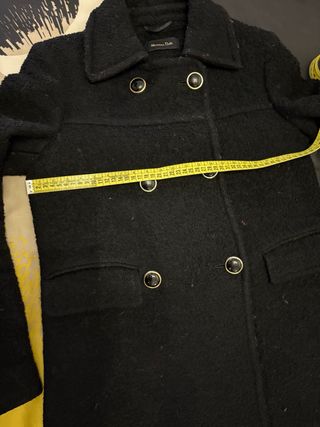 Abrigo lana Massimo Dutti negro