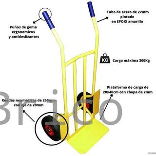 Carretilla Almacén Rueda Neumática 300 Kg