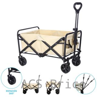 Carro Acero Playa Plegable 100 Kg - 75x44x76 cm