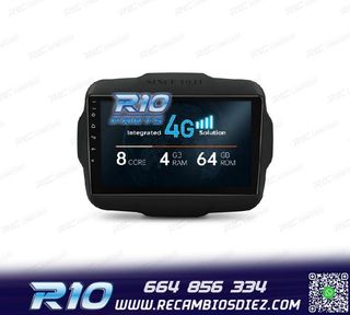 RADIO GPS ANDROID 14 PARA JEEP RENEGADE 15-20