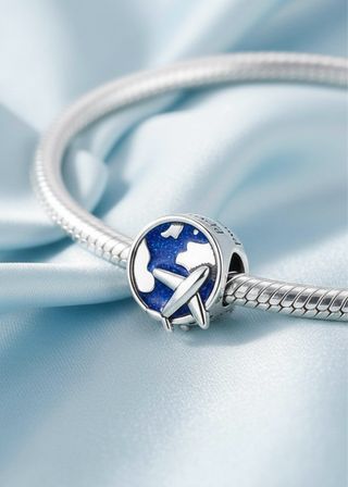 Charm Plata 925 Viaje Avión Nuevo