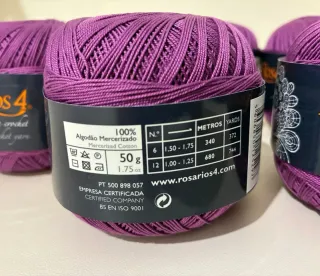 6 ovillos perlé Rosarios4