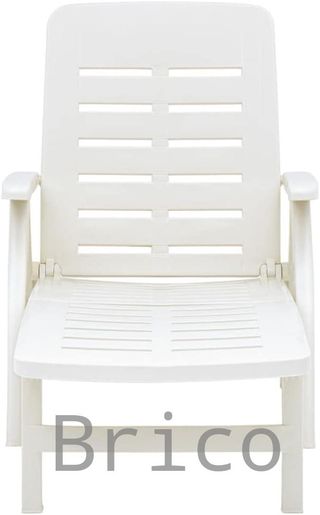 Tumbona Plegable Smeraldo con Ruedas Blanca