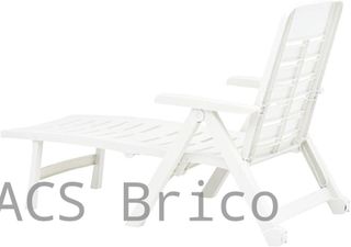 Tumbona Plegable Smeraldo con Ruedas Blanca