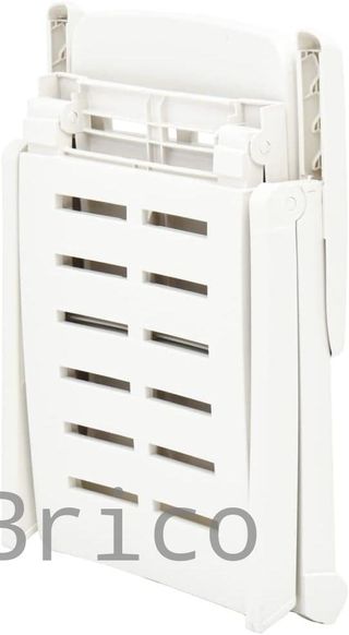 Tumbona Plegable Smeraldo con Ruedas Blanca